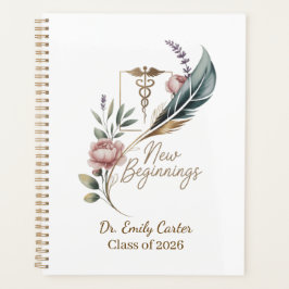 Personalized Doctor Graduation New Beginnings プランナー手帳