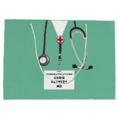 Personalized Doctor Medical School ラージペーパーバッグ (裏面)