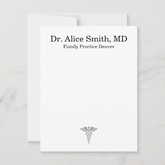 Personalized Doctor Note Cards ノートカード (正面)