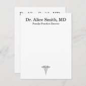 Personalized Doctor Note Cards ノートカード (正面/裏面)