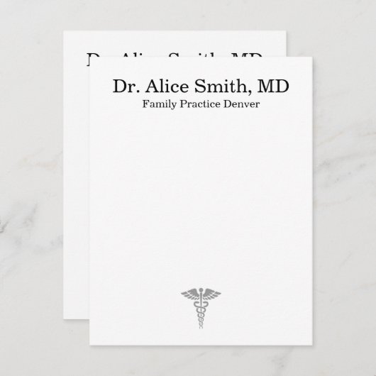 Personalized Doctor Note Cards ノートカード (正面/裏面)