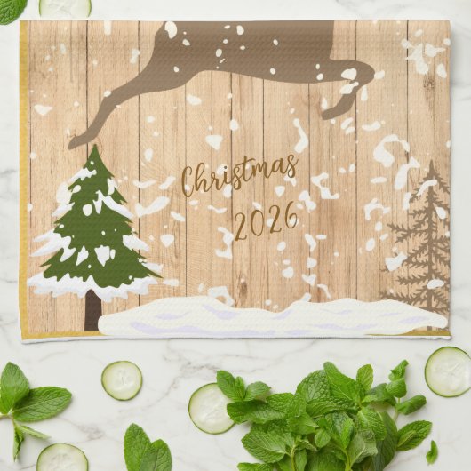 Personalized doe Christmas bauble キッチンタオル (折り畳み)