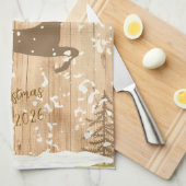 Personalized doe Christmas bauble キッチンタオル (四つ折り)