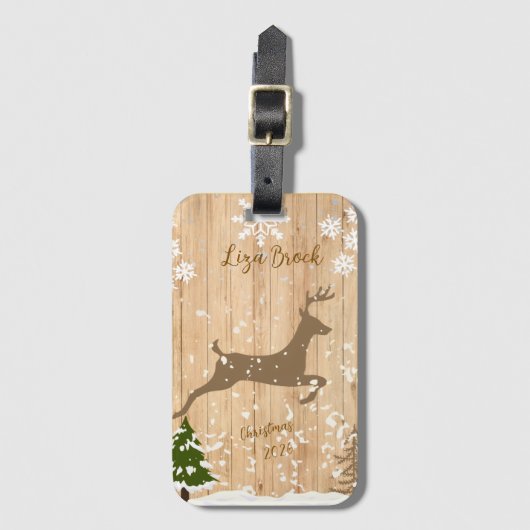 Personalized doe Christmas bauble  ラゲッジタグ (正面縦)
