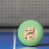 Personalized doe Christmas bauble wooden backgroun 卓球ボール (ネット)