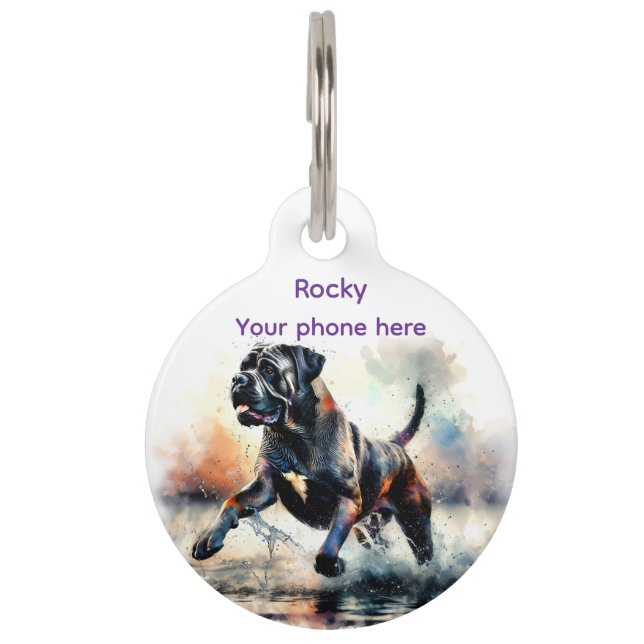 Personalized Dog ペット　ネームタグ (正面)