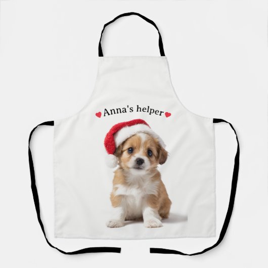 Personalized Dog Apron – Custom Photo & Text エプロン (正面)