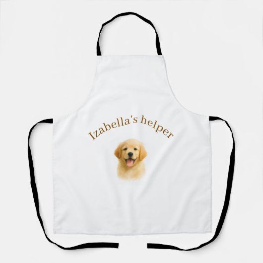 Personalized Dog Apron | Custom Photo & Text エプロン (正面)