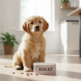 Personalized dog bowl with pet photo + name    ボウル