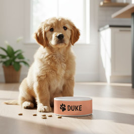 Personalized dog bowl with pet's name  ボウル