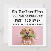 Personalized Dog Card | Best Dog Ever Newspaper  (正面)