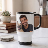 Personalized Dog Dad Travel Mug | Modern Cool Gift トラベルマグ