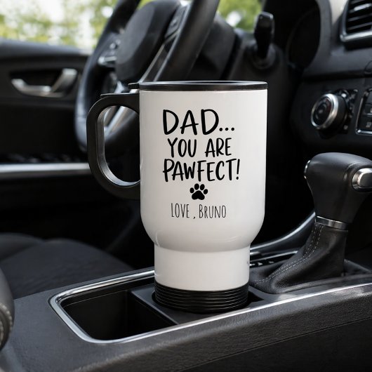 Personalized Dog Dad Travel Mug | Modern Cool Gift トラベルマグ