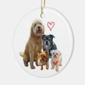 Personalized Dog Drawing セラミックオーナメント (左)