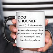 Personalized Dog Groomer Gift Definition Mug Funny マグカップ