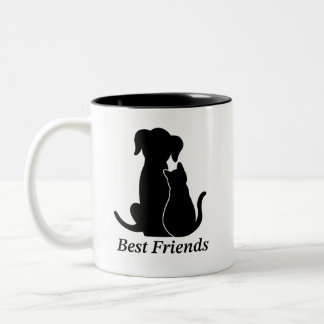 Personalized dog lover cat lover mug ツートーンマグカップ