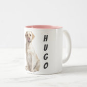 Personalized Dog Lover Mug – Custom Pet Name ツートーンマグカップ (正面右)
