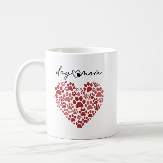 Personalized Dog Mom – Custom Name Mother’s Day コーヒーマグカップ (左)