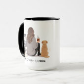 Personalized Dog Mom – Custom Name Mother’s Day マグカップ (正面左)