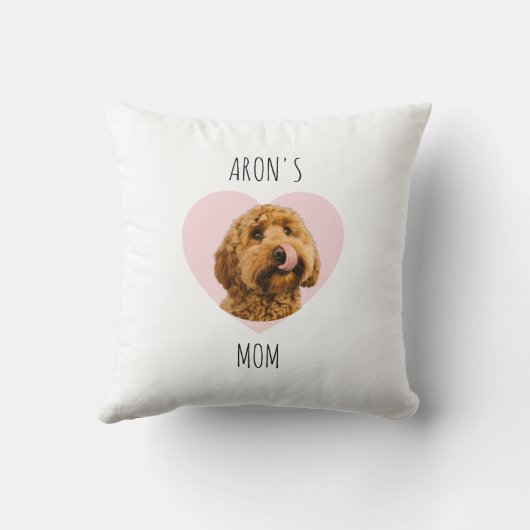 Personalized Dog Mom | Custom Pet Photo  クッション (裏面)