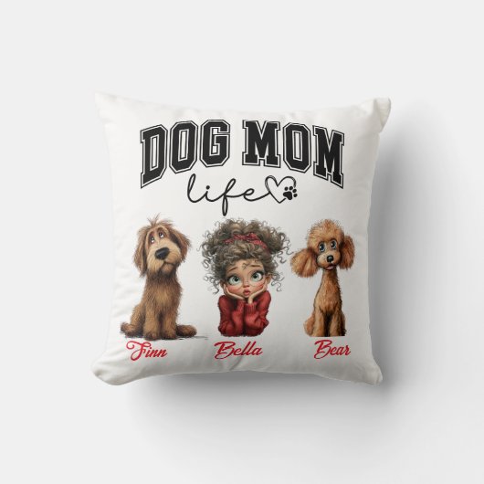 Personalized Dog Mom – Happy Mother’s Day クッション (正面)