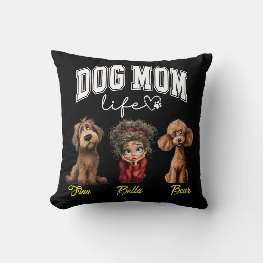 Personalized Dog Mom – Happy Mother’s Day クッション (正面)