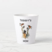 Personalized Dog Mom Latte Mug | Custom Gift カフェラテマグ (正面)