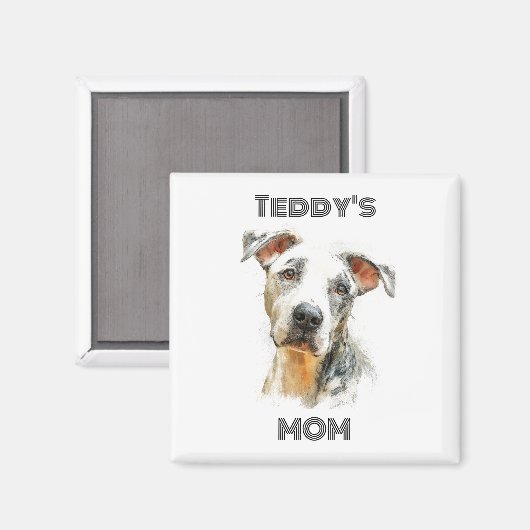 Personalized Dog Mom Magnet | Custom Gift マグネット (正面/裏面)