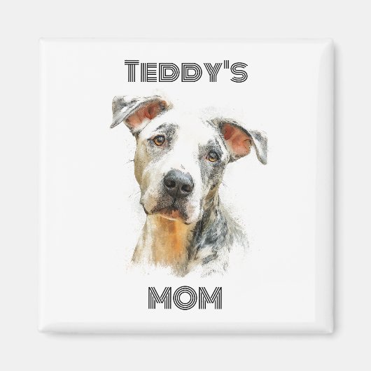 Personalized Dog Mom Magnet | Custom Gift マグネット (正面)