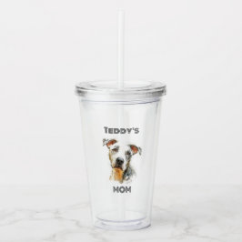 Personalized Dog Mom Photo Acrylic Tumbler  アクリルタンブラー
