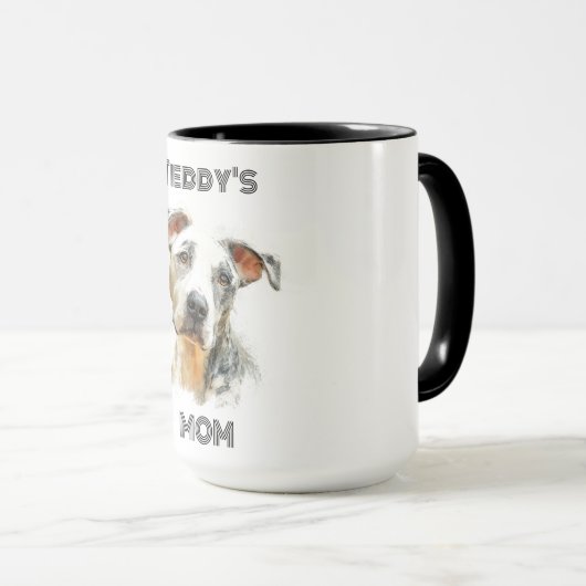 Personalized Dog Mom Photo Combo Mug | Custom Gift マグカップ (正面右)