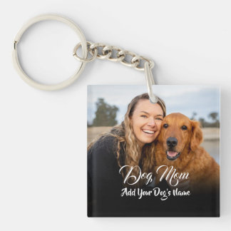 Personalized Dog Mom Photo Locket キーホルダー