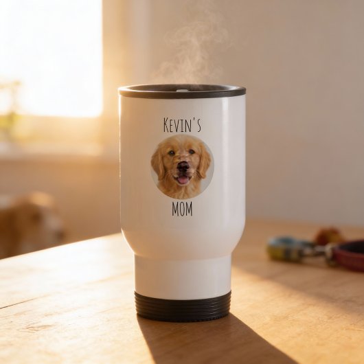 Personalized Dog Mom Photo Mug | Custom Gift トラベルマグ
