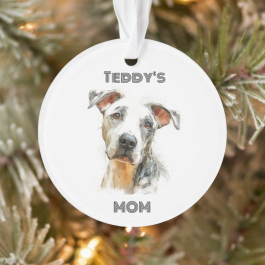 Personalized Dog Mom Photo Ornament | Custom Gift オーナメント (ツリー)