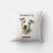 Personalized Dog Mom Photo Pillow | Custom Gift クッション (正面)