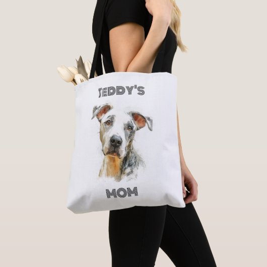 Personalized Dog Mom Photo Tote Bag | Custom Gift トートバッグ (クローズアップ)
