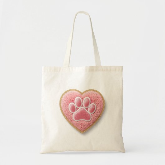 Personalized Dog Mom Tote Bag | Chenille Embroider トートバッグ (正面)