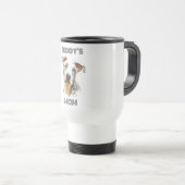 Personalized Dog Mom Travel Mug | Custom Gift トラベルマグ (正面右)