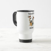 Personalized Dog Mom Travel Mug | Custom Gift トラベルマグ (正面左)