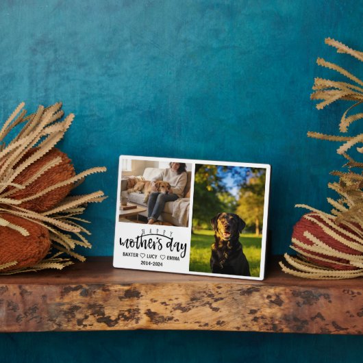 Personalized Dog Mom with Custom Name | Happy  フォトプラーク (側面)