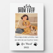 Personalized Dog Mom with Custom Name | Happy  フォトプラーク (正面)
