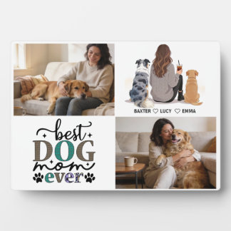 Personalized Dog Mom with Custom Name | Happy フォトプラーク