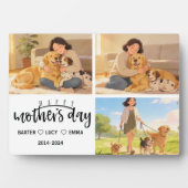Personalized Dog Mom with Custom Name | Happy フォトプラーク (正面)