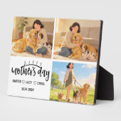 Personalized Dog Mom with Custom Name | Happy フォトプラーク (側面)