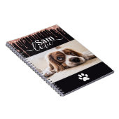 Personalized Dog Monogram Name Pet Photo  ノートブック (右側)