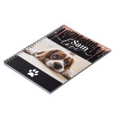 Personalized Dog Monogram Name Pet Photo  ノートブック (左側)