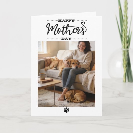 Personalized Dog Name Card – Happy Mother’s Day カード (正面)