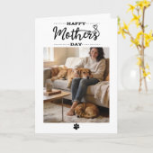 Personalized Dog Name Card – Happy Mother’s Day カード (黄色い花)