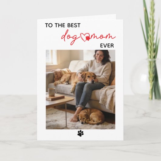 Personalized Dog Name Card – Happy Mother’s Day カード (正面)