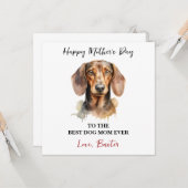 Personalized Dog Name – Happy Mother’s Day  カード (正面/裏面インサイチュ)
